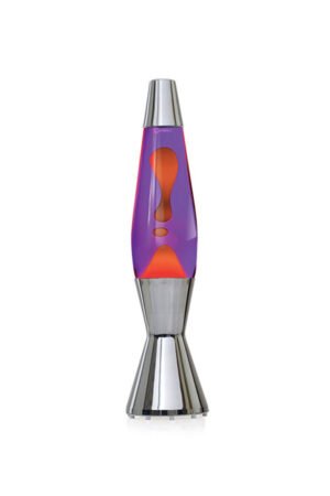 Lampe à lave 'Baby' Argentée Violet-Orange | MATHMOS