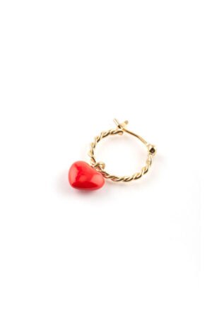 Mini créole à l'unité Coeur Rouge | NACH BIJOUX