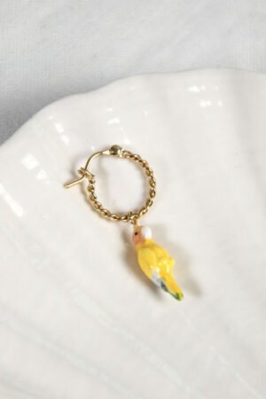 Mini créole à l'unité Perroquet jaune | NACH BIJOUX