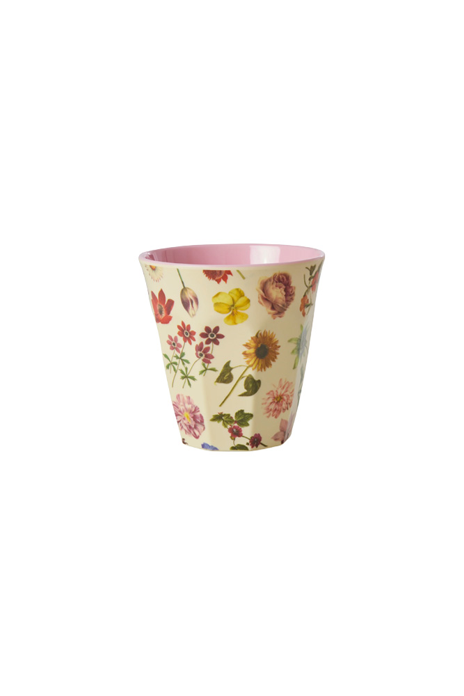 Gobelet 'Fleurs' Crème | RICE