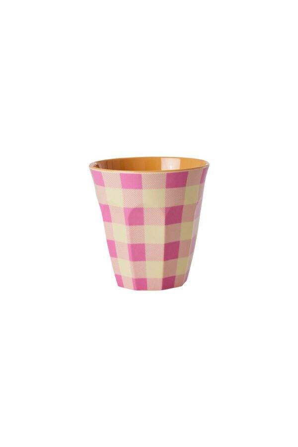 Gobelet 'Vichy' Rose | RICE