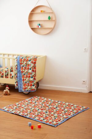 Tapis d'éveil / Plaid réversible 'Spring Flowers' | LUCAS DU TERTRE