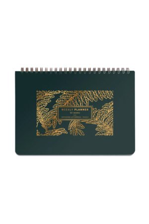 Planner/Semainier 'Fougere' vert sapin | LES ÉDITIONS DU PAON