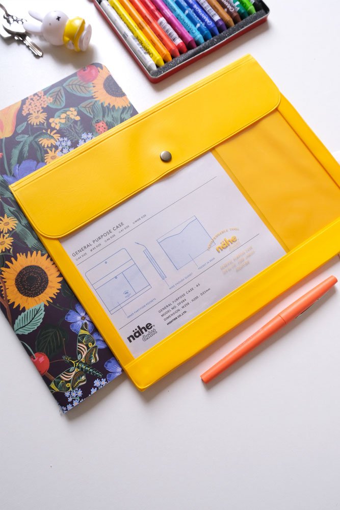 Pochette Nähe 'Organizer' A5 Yellow | HIGHTIDE