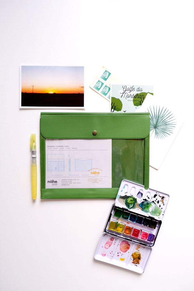 Pochette Nähe 'Organizer' A5 Green | HIGHTIDE