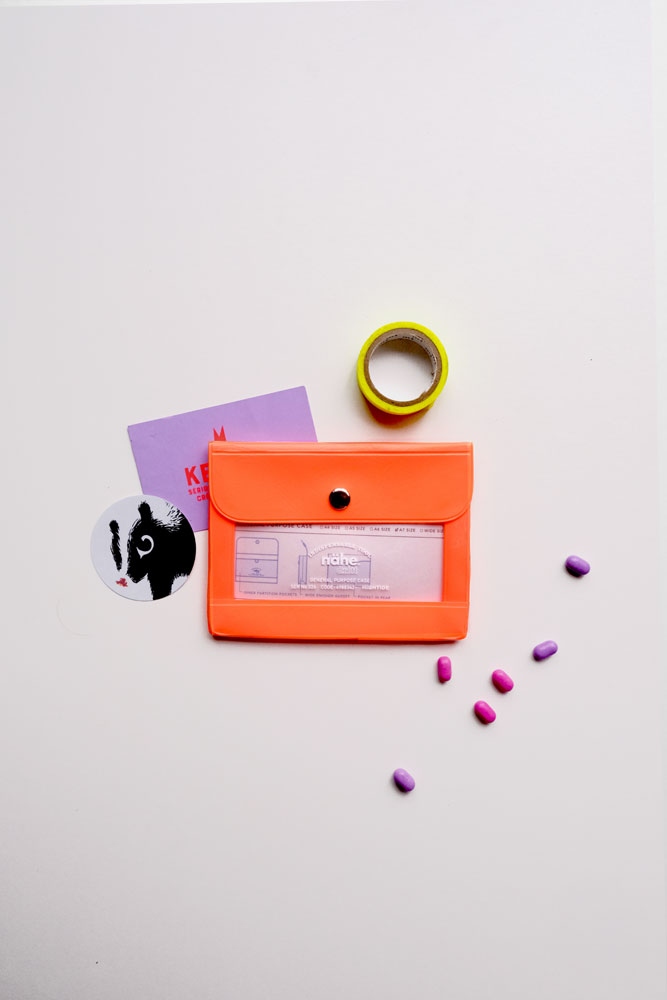 Pochette Nähe 'Organizer' A7 Neon orange | HIGHTIDE