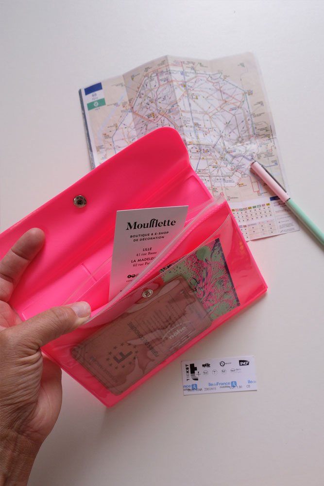 Pochette Nähe 'Travel' Neon pink | HIGHTIDE