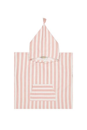 Poncho de bain 'Suzon' Rayures Rose | ROSE IN APRIL