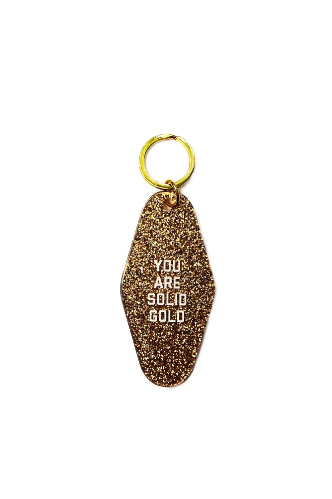 Porte-clés 'You Are Solid Gold' Glitter gold | GOLDEN GEMS