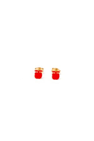 Puces d'oreilles 'Amelia' Coquelicot
