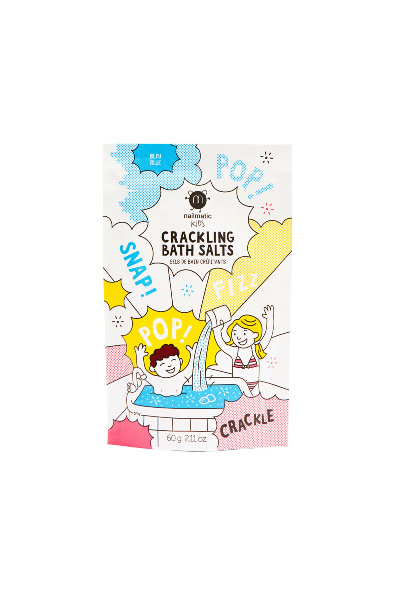 Sels de bain crépitants bleus