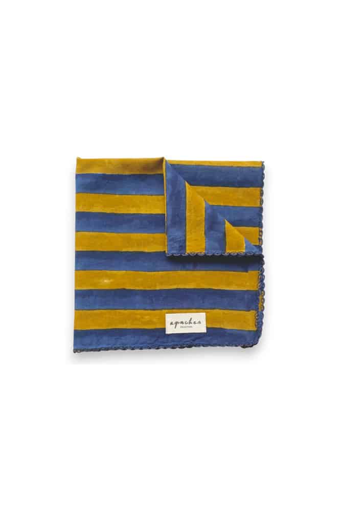 Serviette de table 'Bombay' rayures Mûre