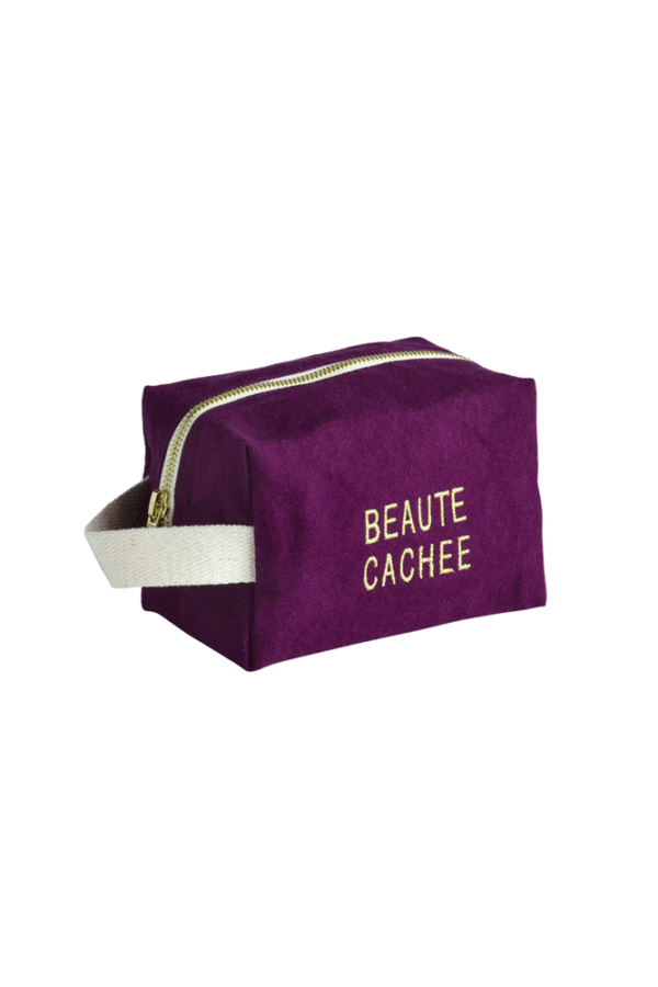 Trousse de toilette Cube 'Iona' Purple rain "Beauté Cachée" PM