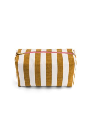 Trousse de toilette 'Vic' Rayures Caramel