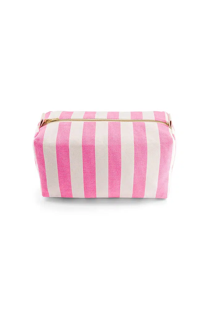 Trousse de toilette 'Vic' Rayures Rose fluo