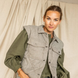 Veste 'Vimil' Khadi Kaki | APACHES COLLECTIONS