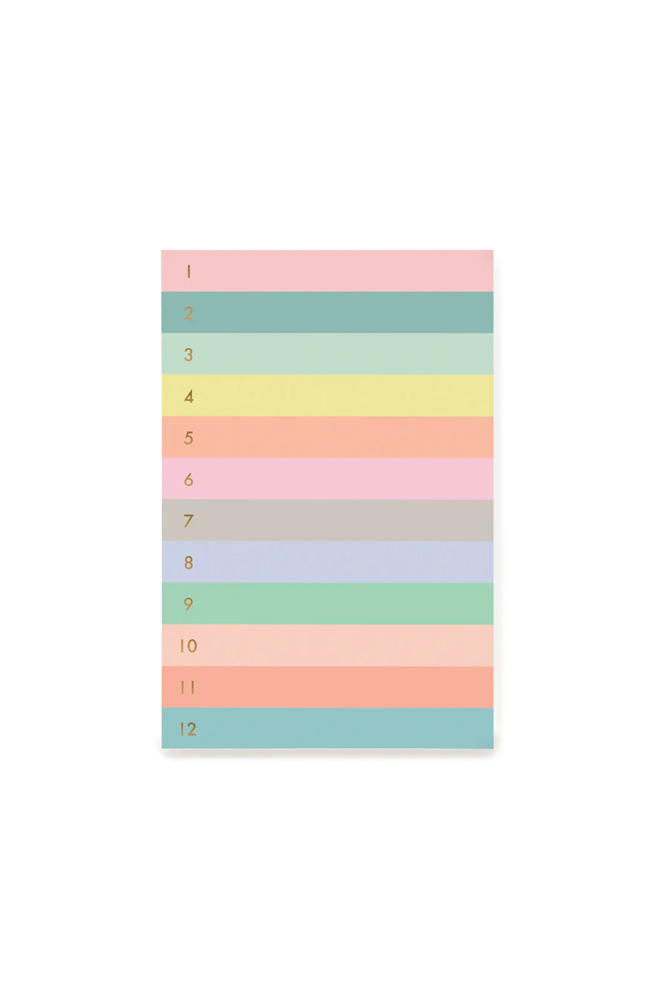 Bloc-notes hebdomadaire 'Colorblock' numéroté | RIFLE PAPER CO