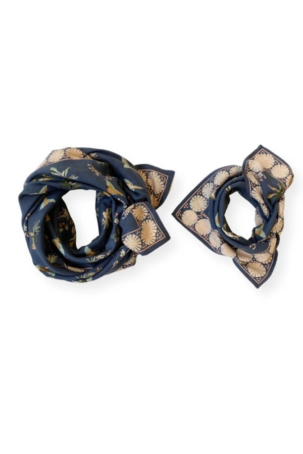 Foulard Manika 'Cerisier' Orage | APACHES COLLECTIONS