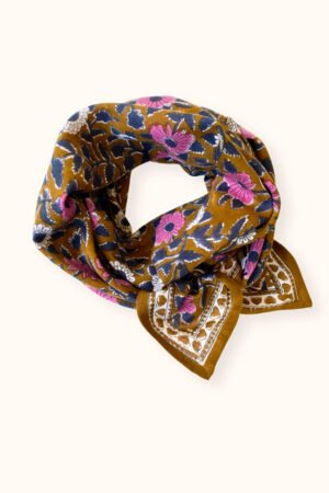 Foulard Latika 'Coeur' Tapenade | APACHES COLLECTIONS