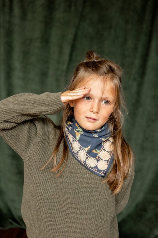 Petit foulard Manika 'Cerisier' Orage | APACHES COLLECTIONS