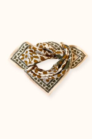 Petit foulard Manika 'Coeur' Macadamia | APACHES COLLECTIONS