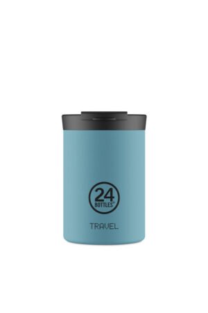 Mug isotherme Travel Tumbler en inox 'Powder blue' | 24 Bottles