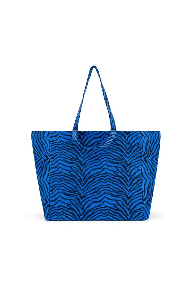 Sac cabas 'Elisa' Zebrou Greek Blue | ROSE IN APRIL
