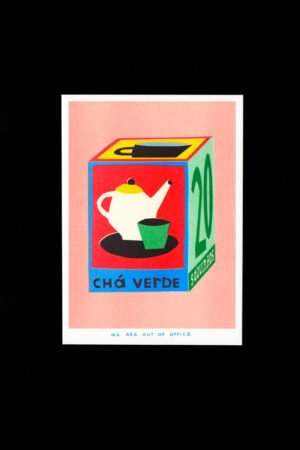 Affiche risographie 'Boîte de 20 sachets de thé' | WE ARE OUT OF OFFICE