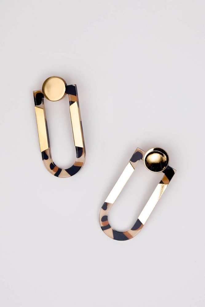 Boucles d'oreilles 'La Ol's' Léopard | HELMUT PARIS