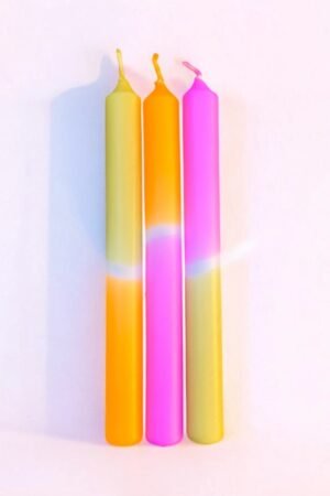 Bougies Dip Dye Néon 'Glaçage au Miel' | PINK STORIES