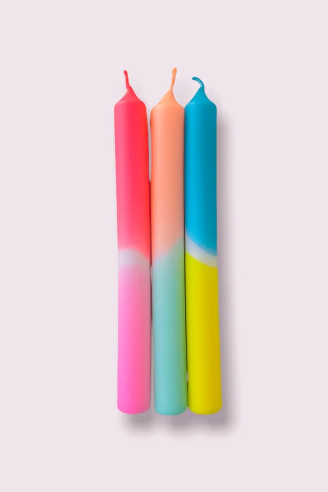 Bougies Dip Dye Néon 'Lovin South Beach' | PINK STORIES