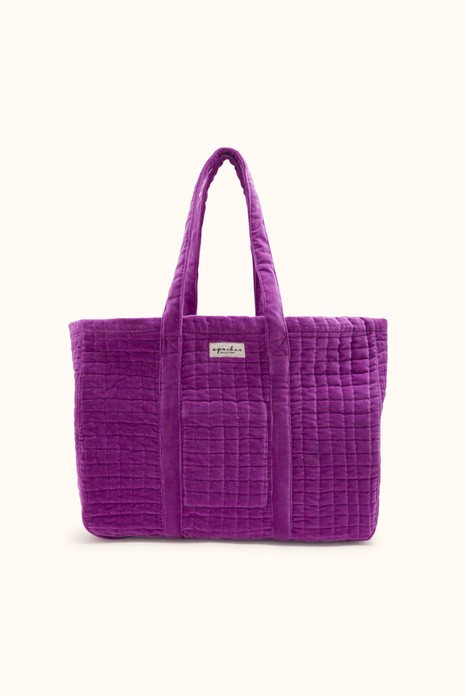 Sac cabas 'Samba' Velours Dahlia | APACHES COLLECTIONS