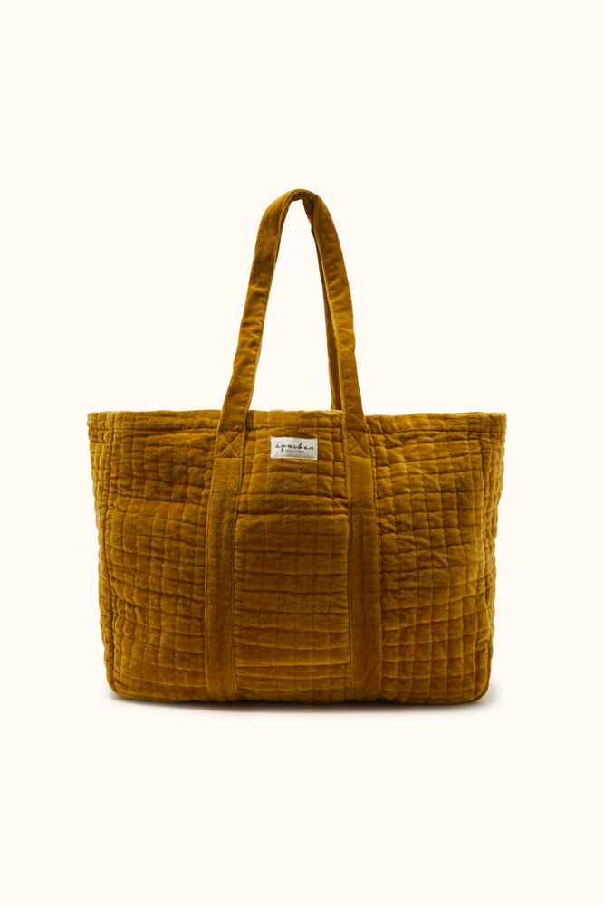 Sac cabas 'Samba' Velours Tapenade | APACHES COLLECTIONS