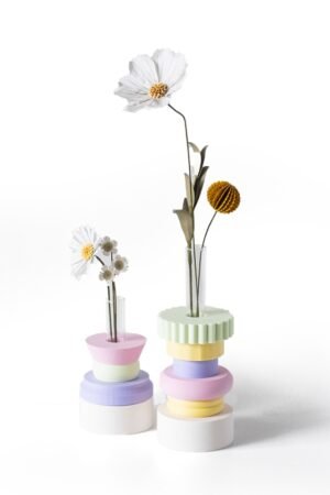 Duo de vases 'Totem' Pastel Multicolor | LA CHAMBRE D'AMI