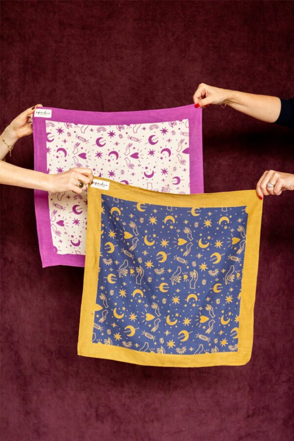 Petit foulard Manika 'Karma' Éclipse | APACHES COLLECTIONS