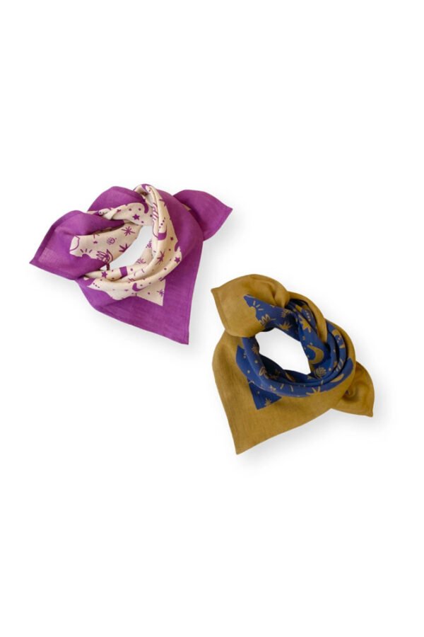 Petit foulard Manika 'Karma' Éclipse | APACHES COLLECTIONS