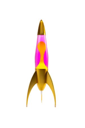 Lampe à lave 'Telstar' Or Rose-Jaune | MATHMOS