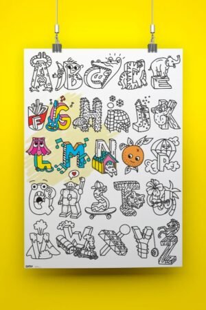 Poster Géant à colorier 'ABC' | OMY