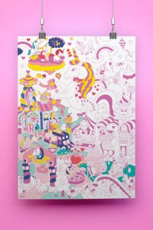 Poster Géant à colorier 'Lily' | OMY