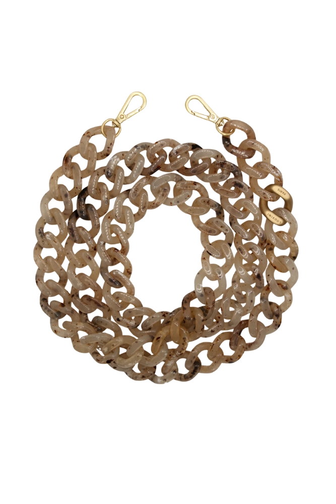 Chaîne de téléphone 'Zoé' Beige Écaille | LOUVINI