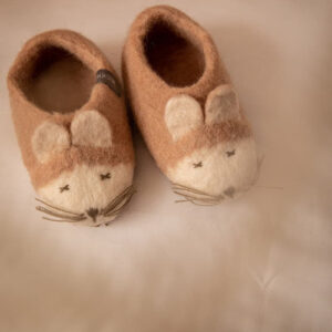 Chaussons Souris en feutre Nude | MUSKHANE