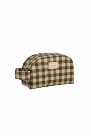 Trousse de toilette 'Hyde Park' imperméable Green Checks | NOBODINOZ