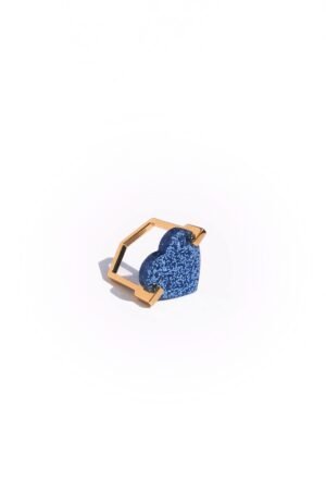 Bague 'Love sur toi' Bleu paillette | HELMUT PARIS