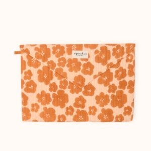 Grande pochette 'Ohas' Flora Bold Orange | APACHES COLLECTIONS