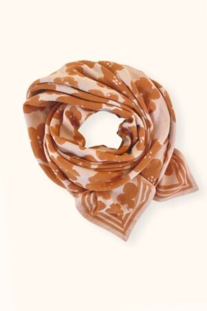 Foulard Latika 'Flora Bold' Orange | APACHES COLLECTIONS