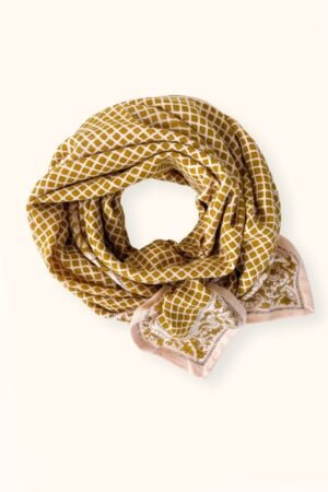 Foulard Latika 'Mosaïc' Tobacco | APACHES COLLECTIONS
