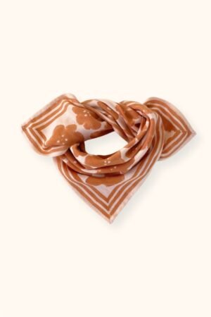 Petit foulard Manika 'Flora Bold' Orange | APACHES COLLECTIONS