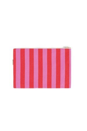Pochette 'Lili' Rayures Orchidée / Rouge | ROSE IN APRIL