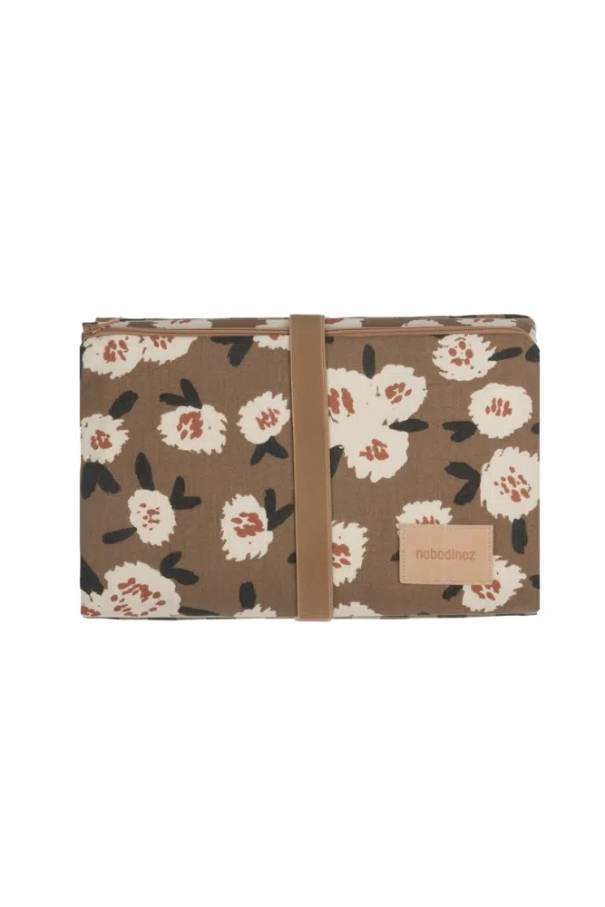 Tapis à langer 'Hyde Park' imperméable Camellia | NOBODINOZ