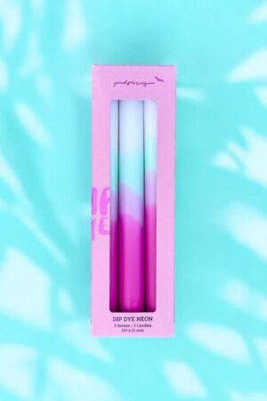 Bougies Dip Dye Néon 'Triple Indigo' | PINK STORIES